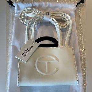 NWT White Telfar Small Shopping Bag